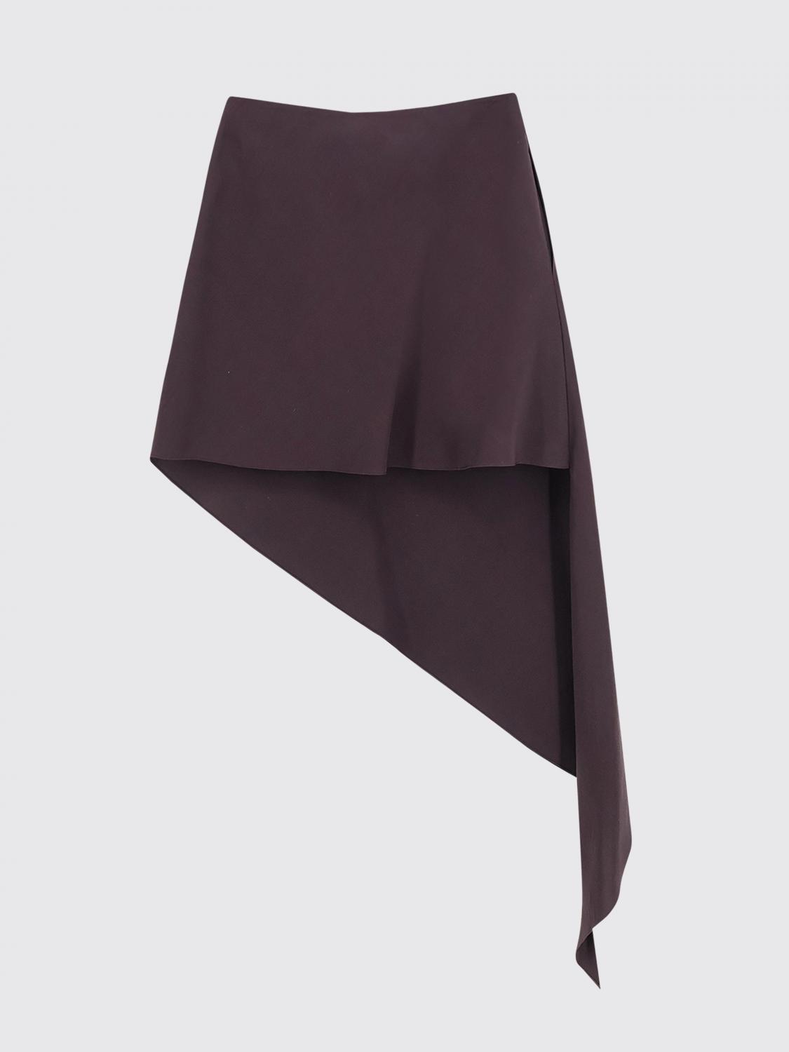 AlaiA Women Alaia Asymmetrical Mini Skirt In Viscose And Paper Blend ALAIA