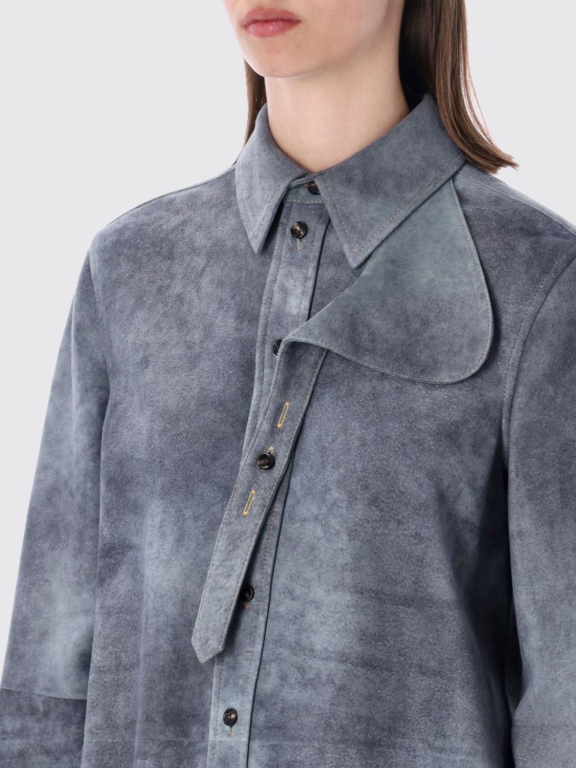 Bottega Veneta Shirt Woman Blue BOTTEGA VENETA