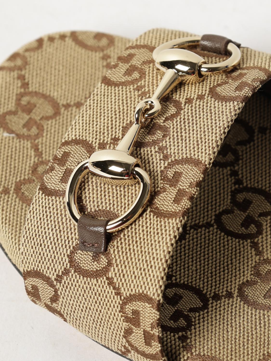 Gucci Women Gucci Gg Jacquard Fabric Mule Sandals With Horsebit Detail GUCCI