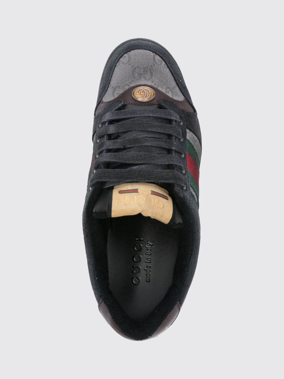 Gucci Men Screener Gg Monogram Jacquard Cotton Sneakers Gucci With Distressed Effect GUCCI