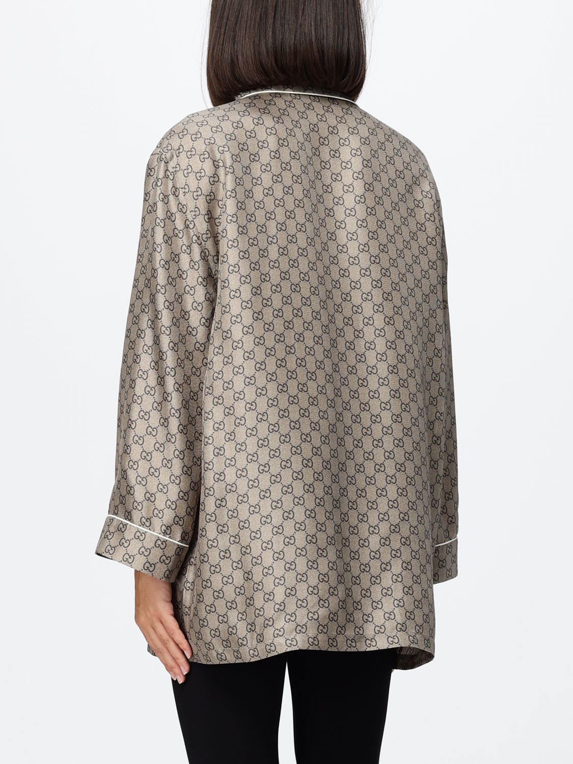 Gucci Shirt Woman Beige GUCCI