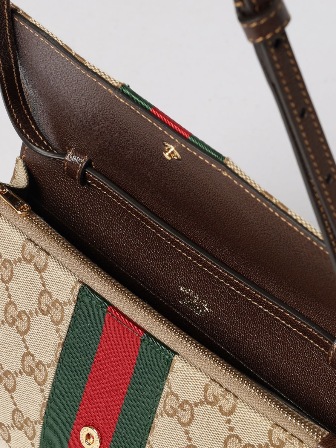 Gucci Women Gucci Striped Monogram Jacquard Mini Bag With Horsebit Detail
