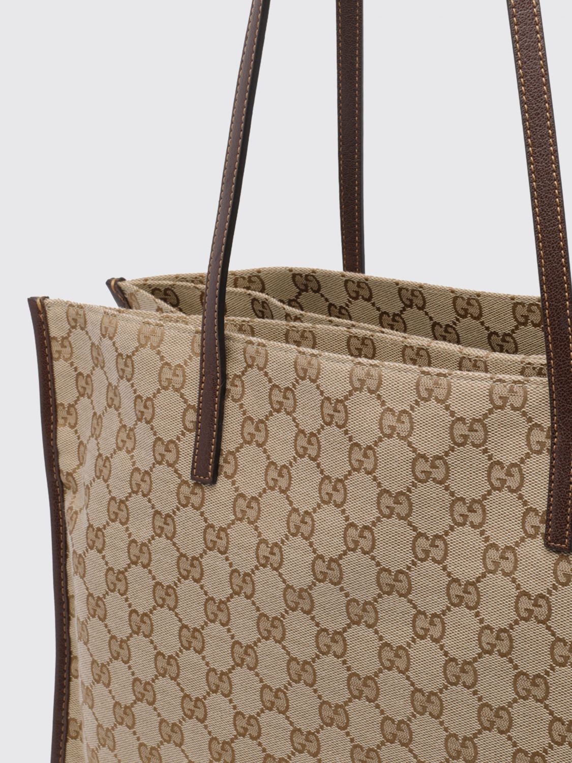 Gucci Women Gucci Londra Monogram Jacquard Shoulder Bag With Double Leather Handle GUCCI
