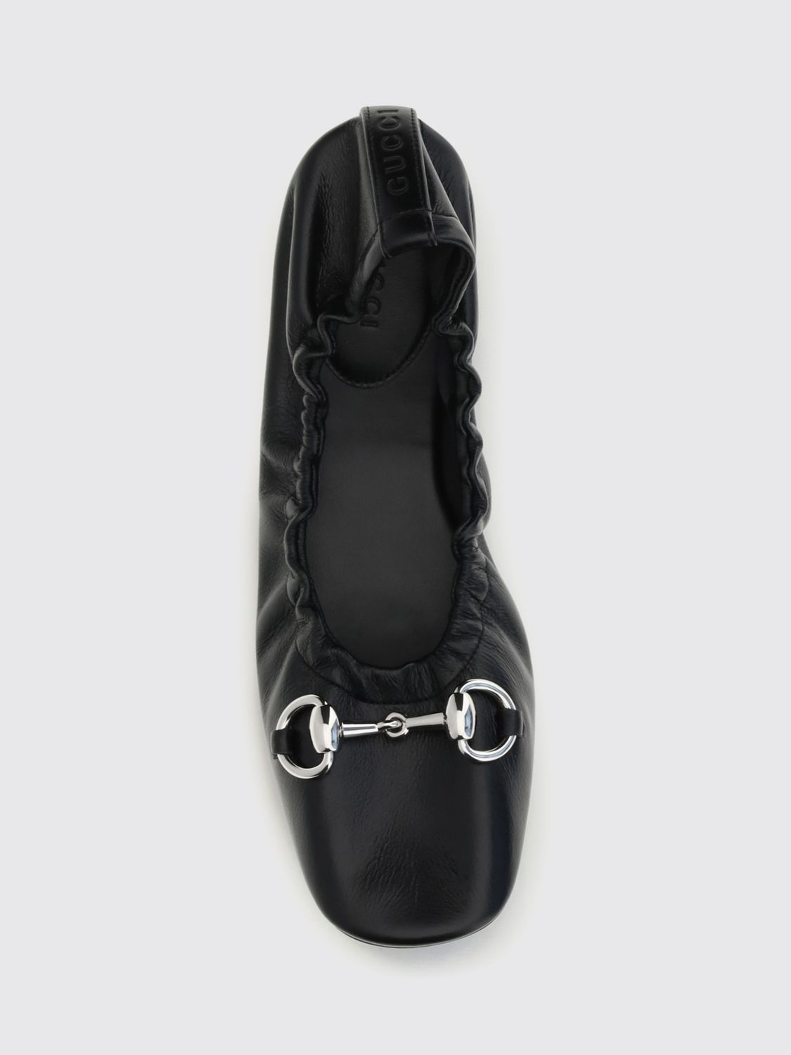 Gucci Women Gucci Prima Smooth Leather Ballet Flats With Horsebit Detail And Rounded Toe