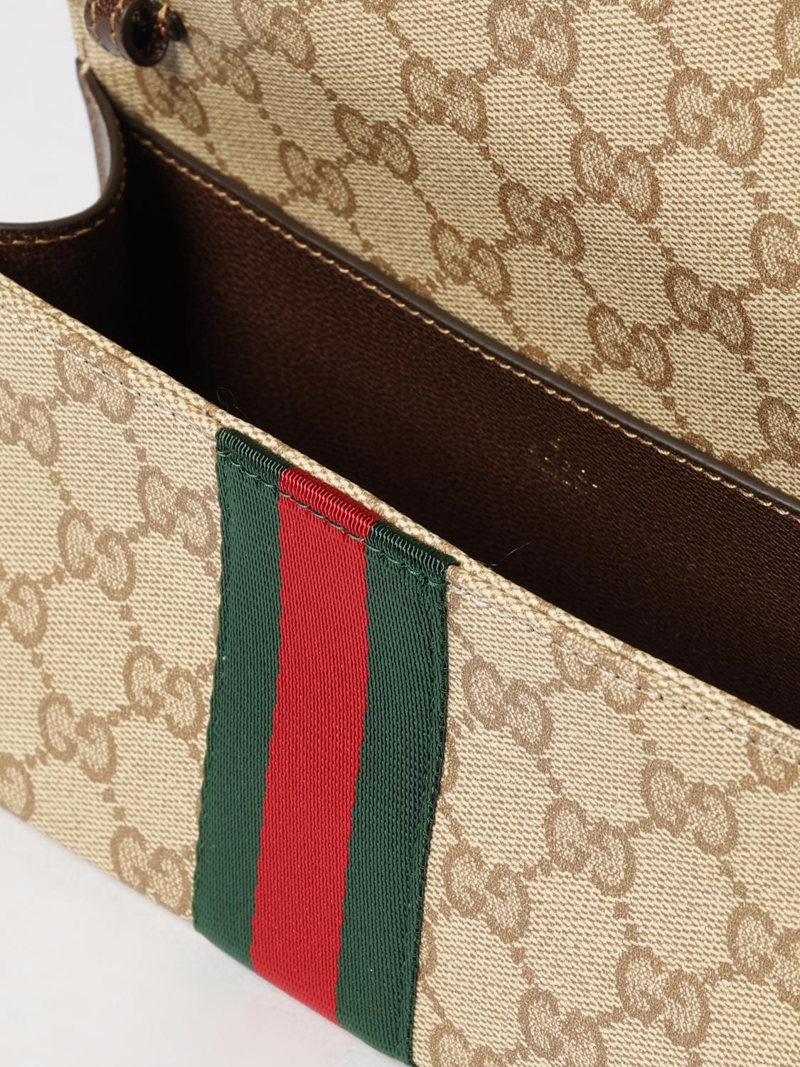 Gucci Women Gucci Gg Canvas Mini Top Handle Bag With Web Stripe GUCCI