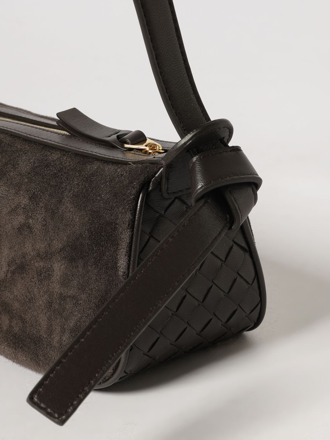 Bottega Veneta Women Small Nodo Intrecciato Suede Bottega Veneta Shoulder Bag BOTTEGA VENETA