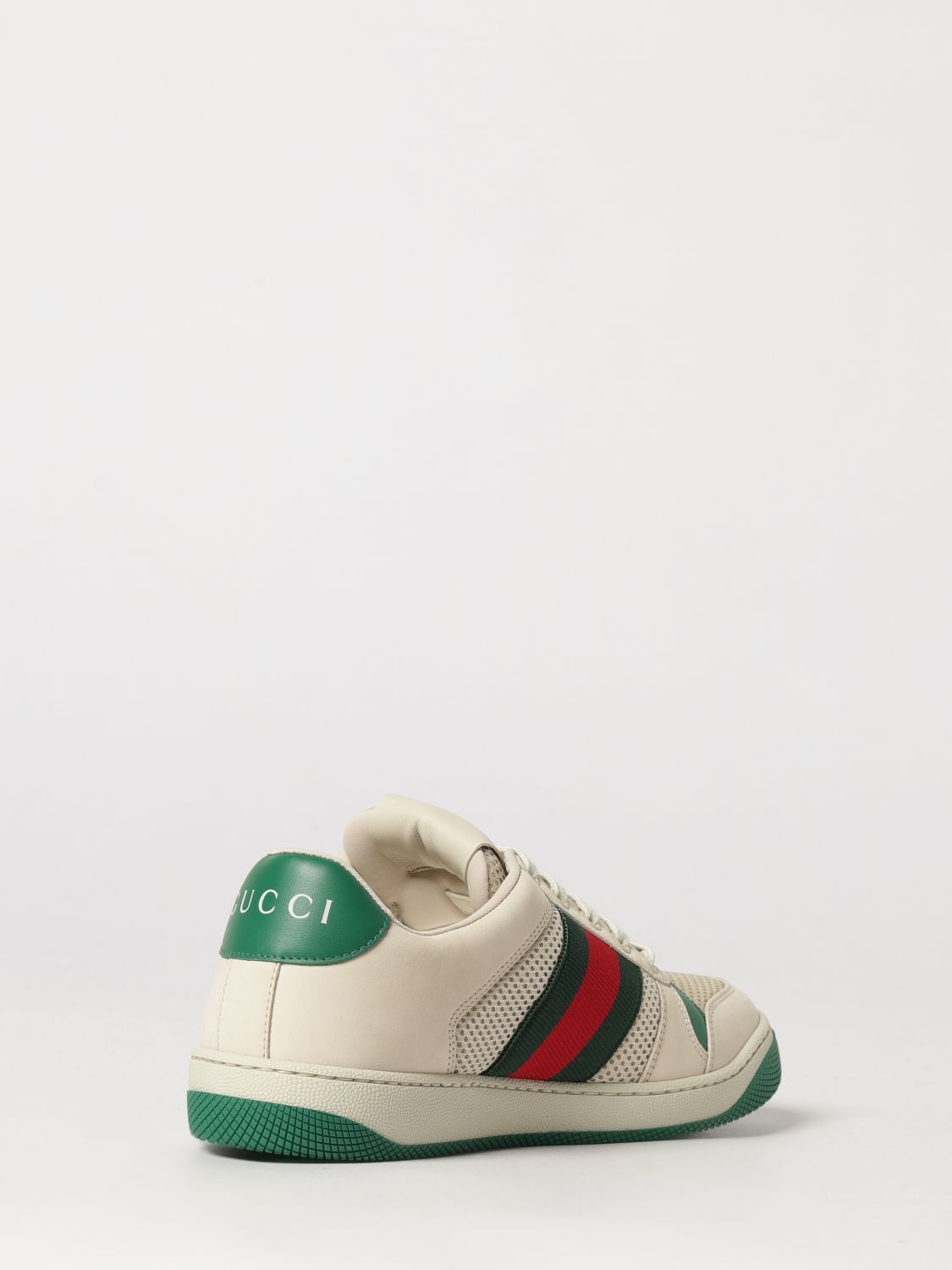 Screener Sneakers Gucci In Mesh And Suede With Web Stripe GUCCI