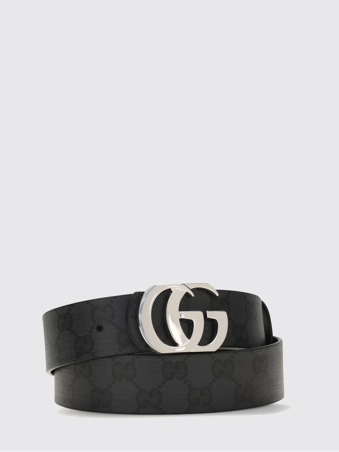 Gucci Men Gucci Gg Marmont Reversible Monogram Cotton Canvas Belt GUCCI