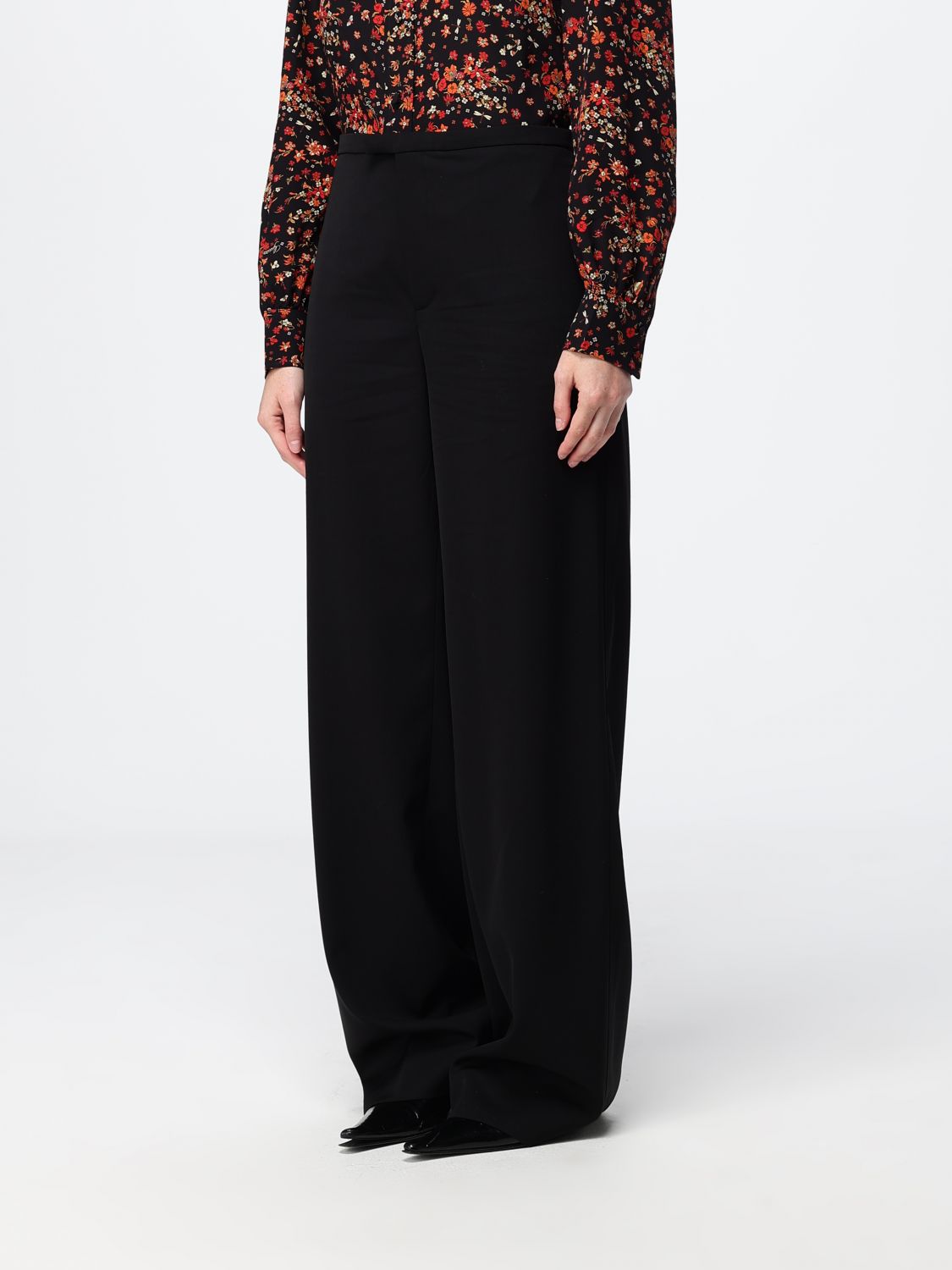 Gucci Women Gucci High-Waisted Wide-Leg Wool Palazzo Trousers GUCCI