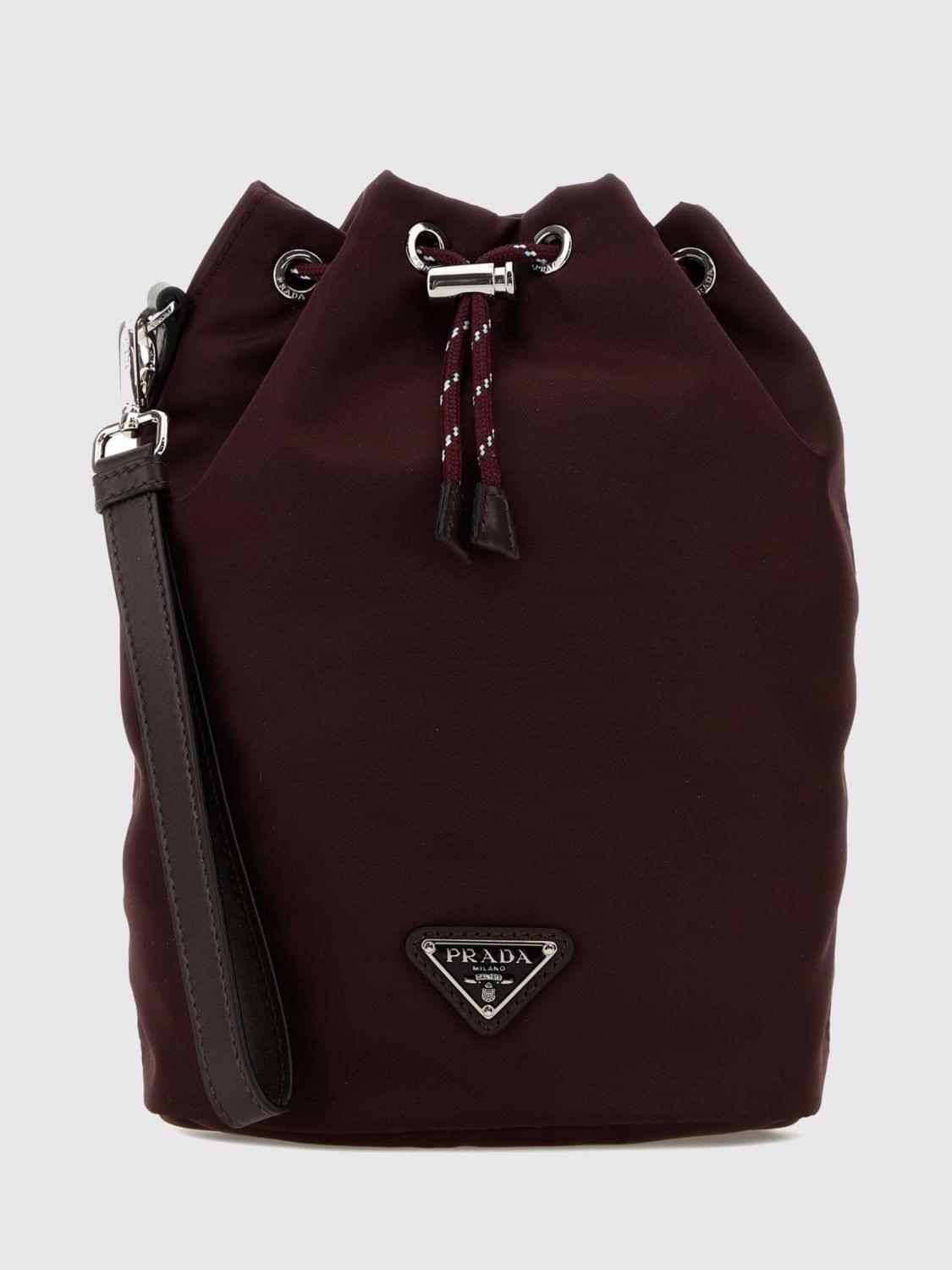 Prada Shoulder Bag Men Burgundy PRADA