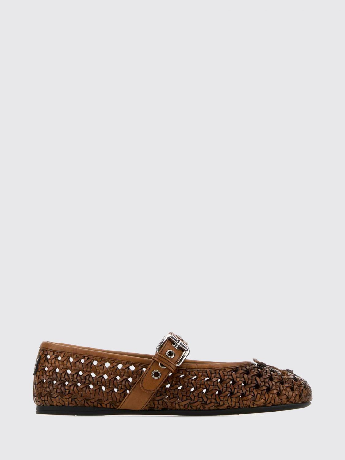 Miu Miu Ballet Flat Woman Brown MIU MIU
