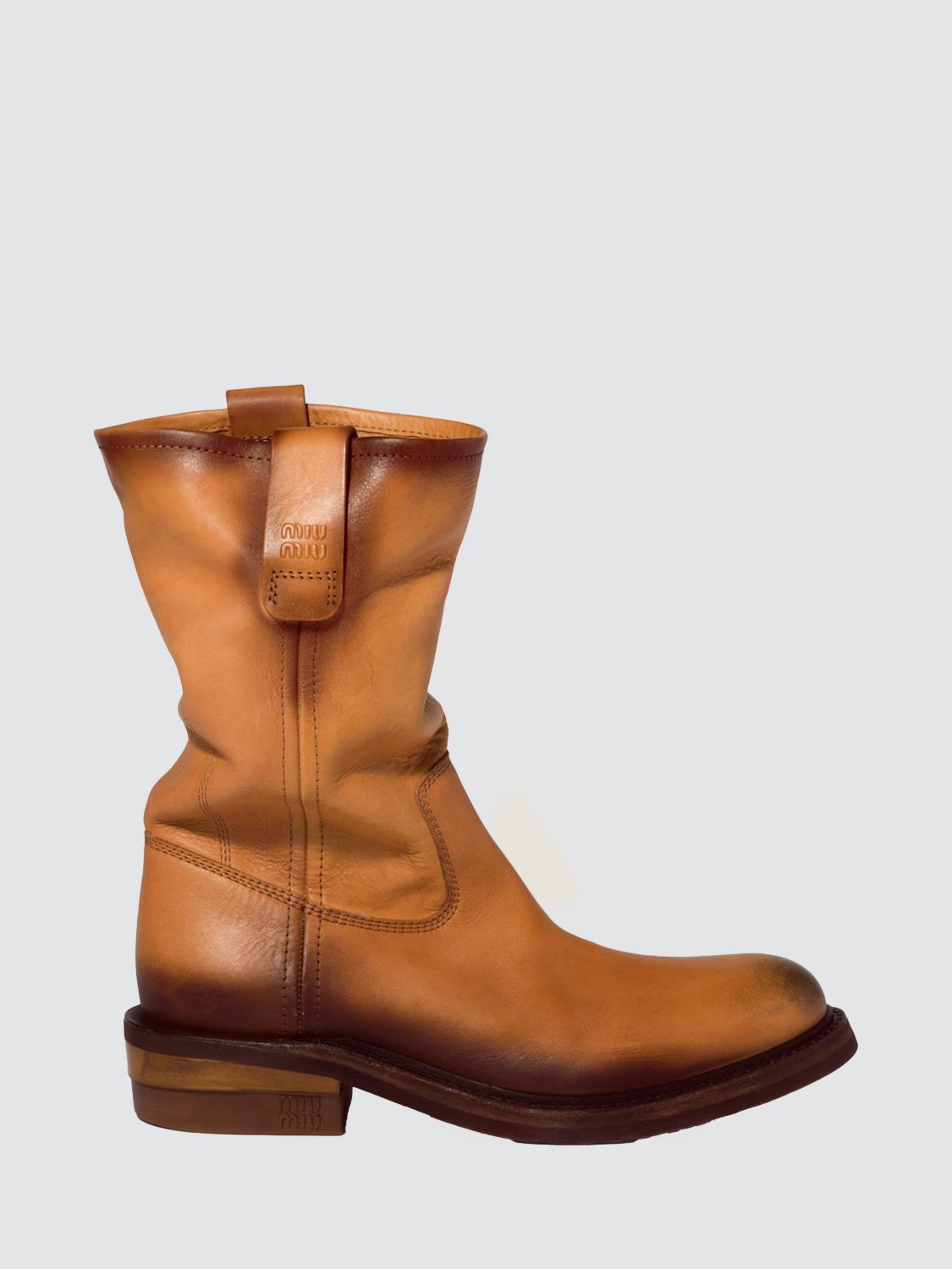 Miu Miu Boots Woman Leather MIU MIU