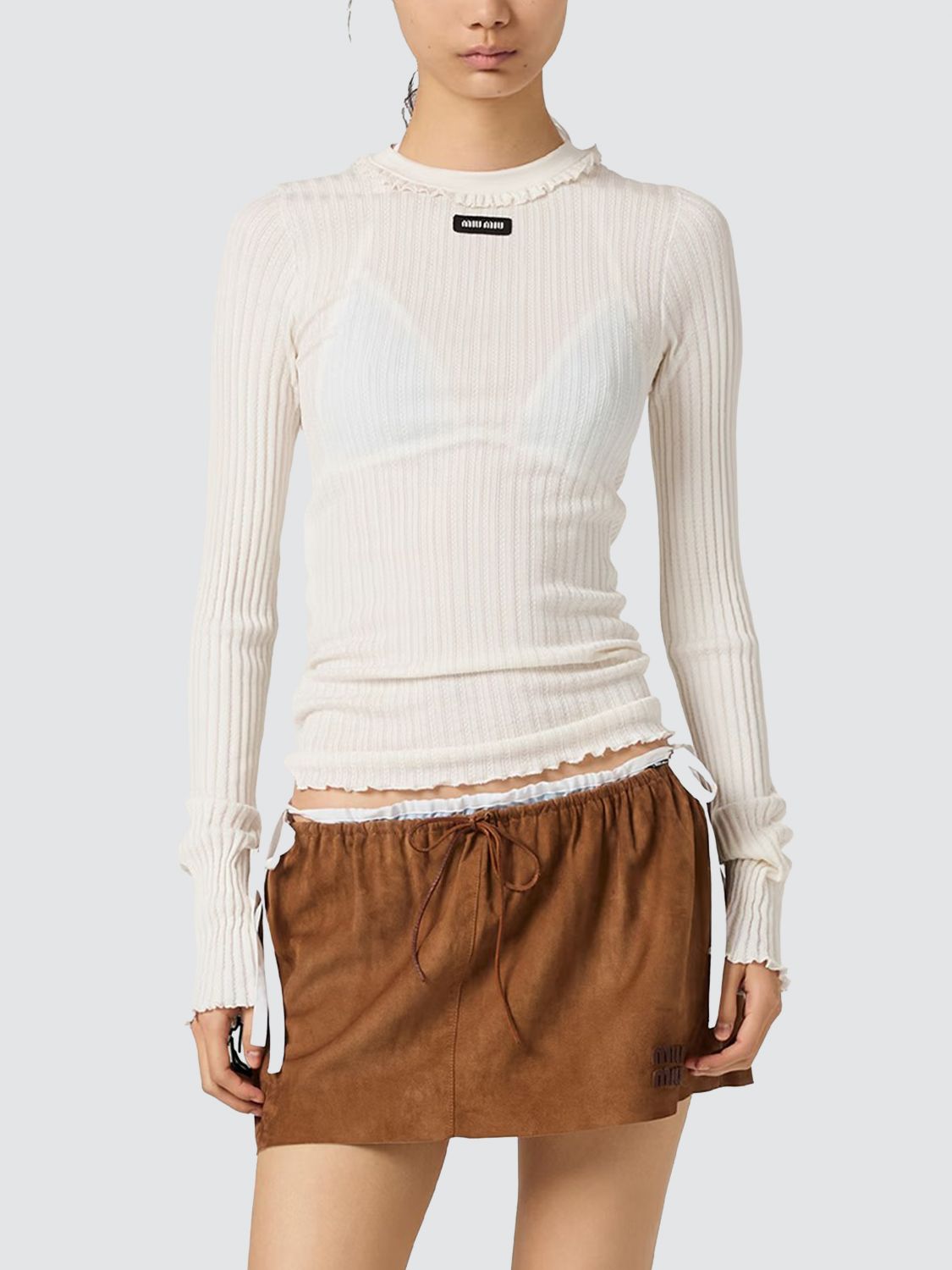 Miu Miu Women T-Shirt Woman Miu Miu MIU MIU