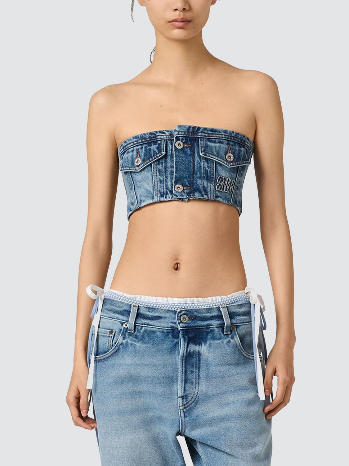Miu Miu Top Woman Blue MIU MIU
