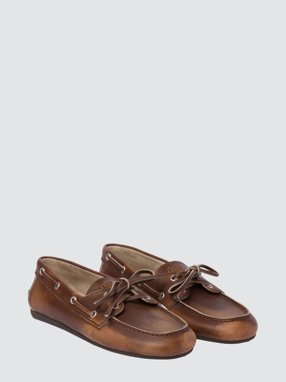 Miu Miu Loafer Woman Brown MIU MIU