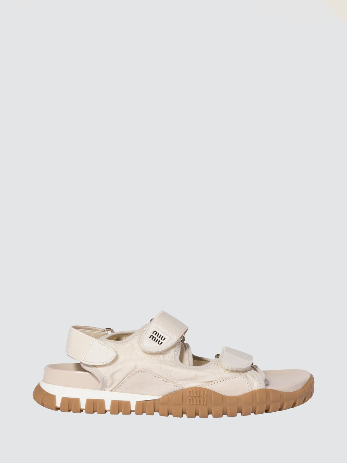 Miu Miu Heeled Sandal Woman Ivory MIU MIU