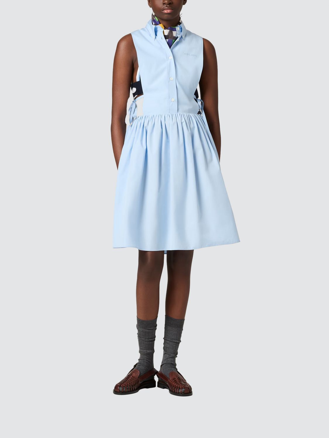 Miu Miu Dress Woman Blue MIU MIU