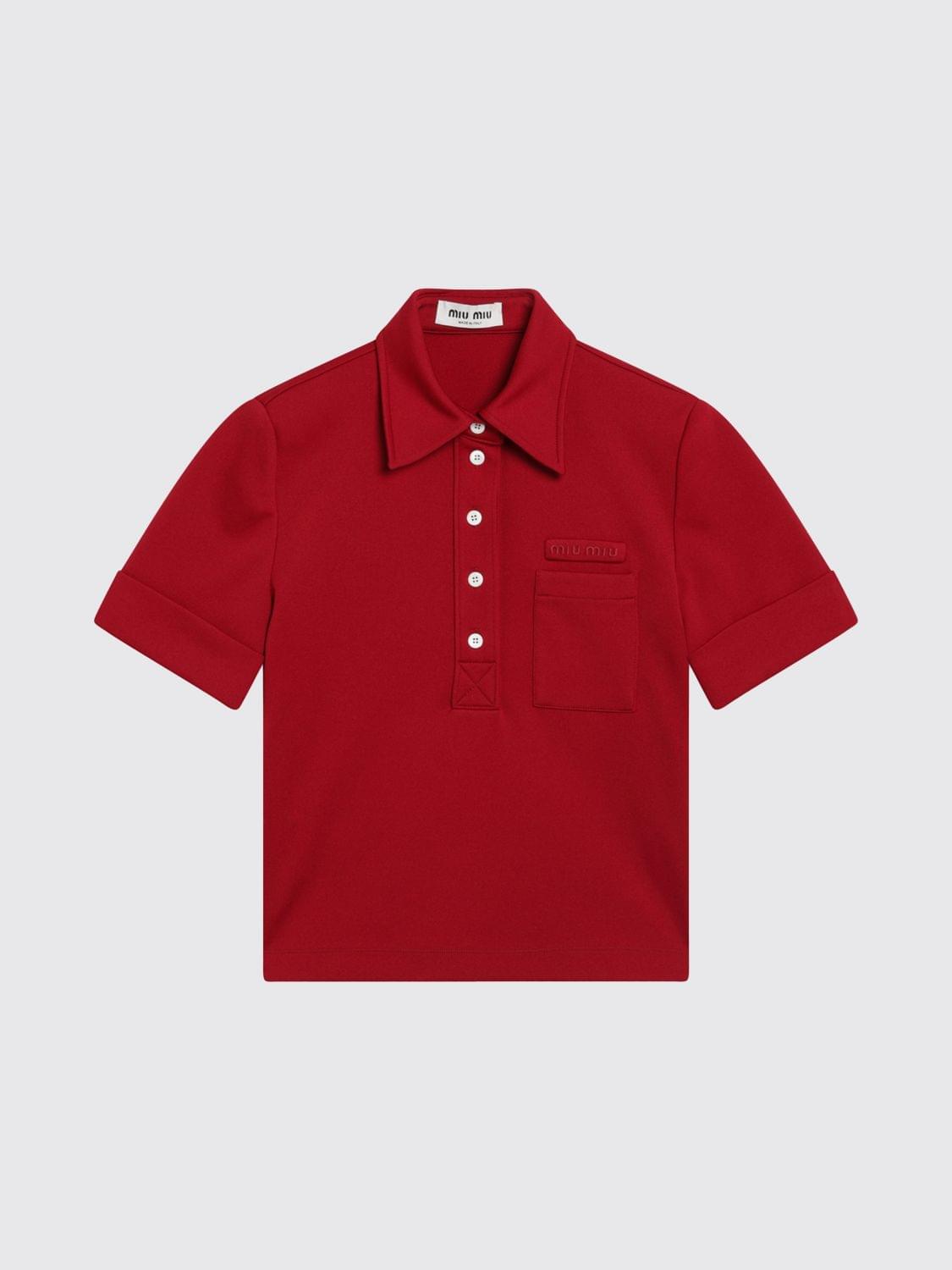 Miu Miu Polo Shirt Woman Red MIU MIU