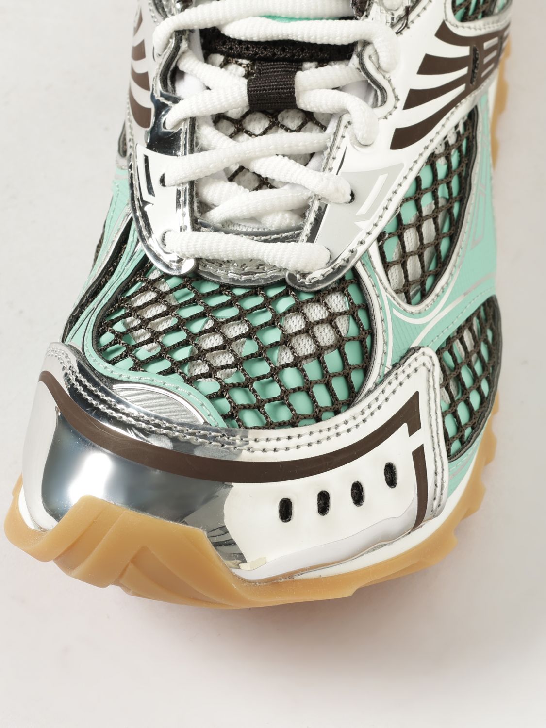 Bottega Veneta Women Orbit Bottega Veneta Technical Mesh Sneakers In A Bicolor Design BOTTEGA VENETA