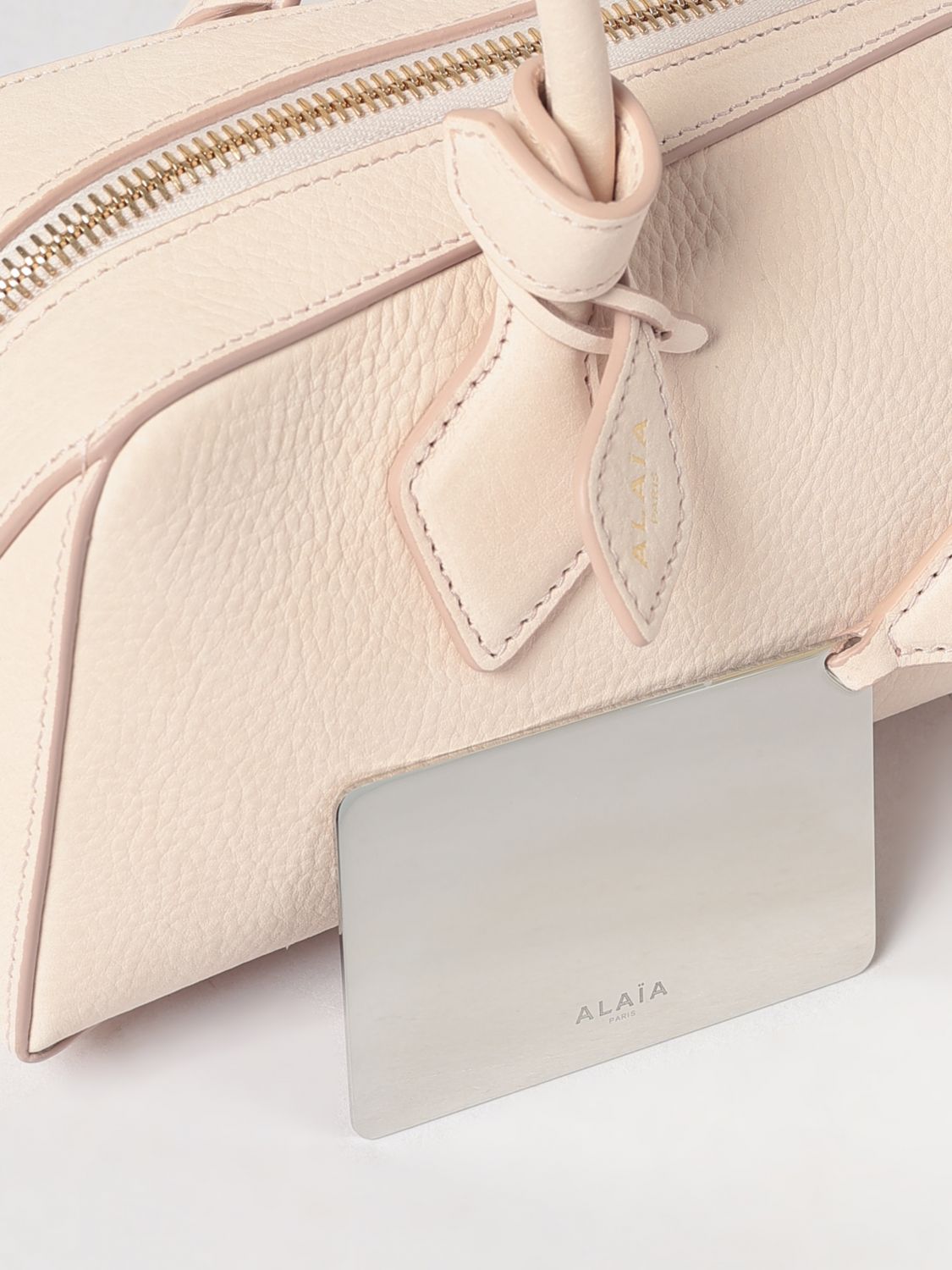 Alai�A Women Alaia Medium Le Teckel Calfskin Leather And Nubuck Shoulder Bag ALAIA