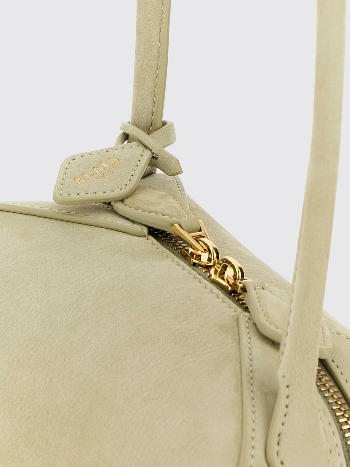 Alai�A Women Alaia Small Le Bouledogue Calfskin Leather And Nubuck Bowling Bag ALAIA