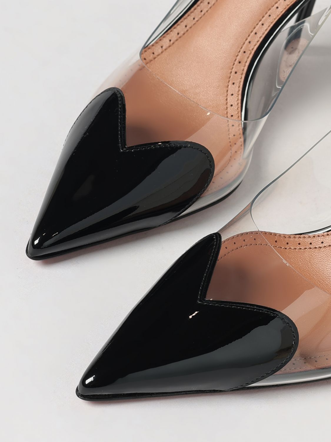 Alai�A Women Le Cœur Patent Leather And Pvc Slingback Pumps Alaia With A Stiletto Heel ALAIA