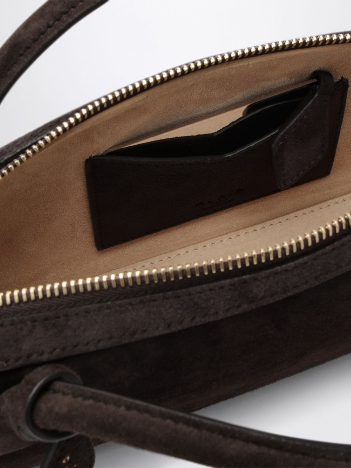 Alai�A Women Alaia Le Teckel Suede Sheepskin Handbag With Logo Charm ALAIA