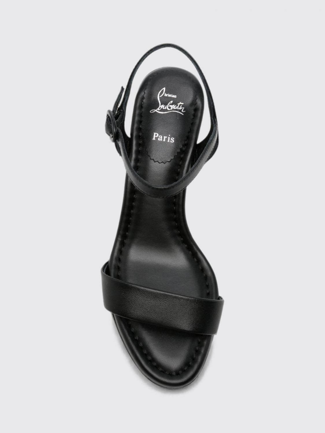 Christian Louboutin Women Christian Louboutin Miss Jane Nappa Leather Mid-Heel Sandals With Strap CHRISTIAN LOUBOUTIN