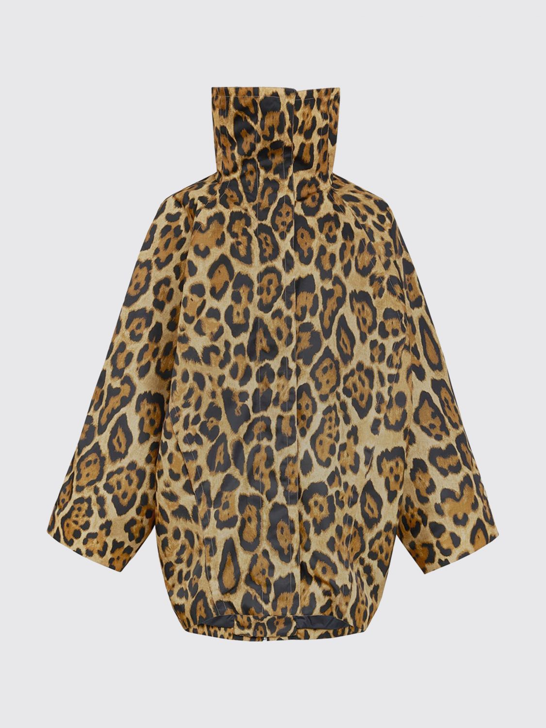 AlaiA Women Alaia Safari-Style Single-Breasted Short Coat In Animal Print Twill ALAIA