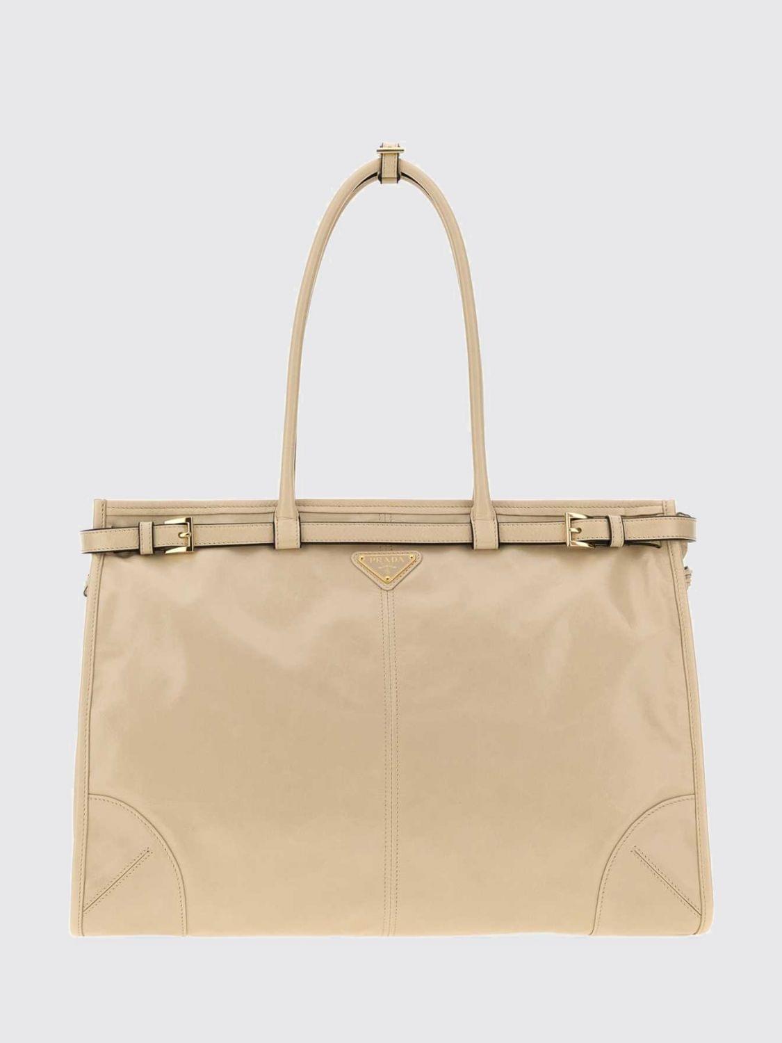 Prada Shoulder Bag Woman Beige PRADA