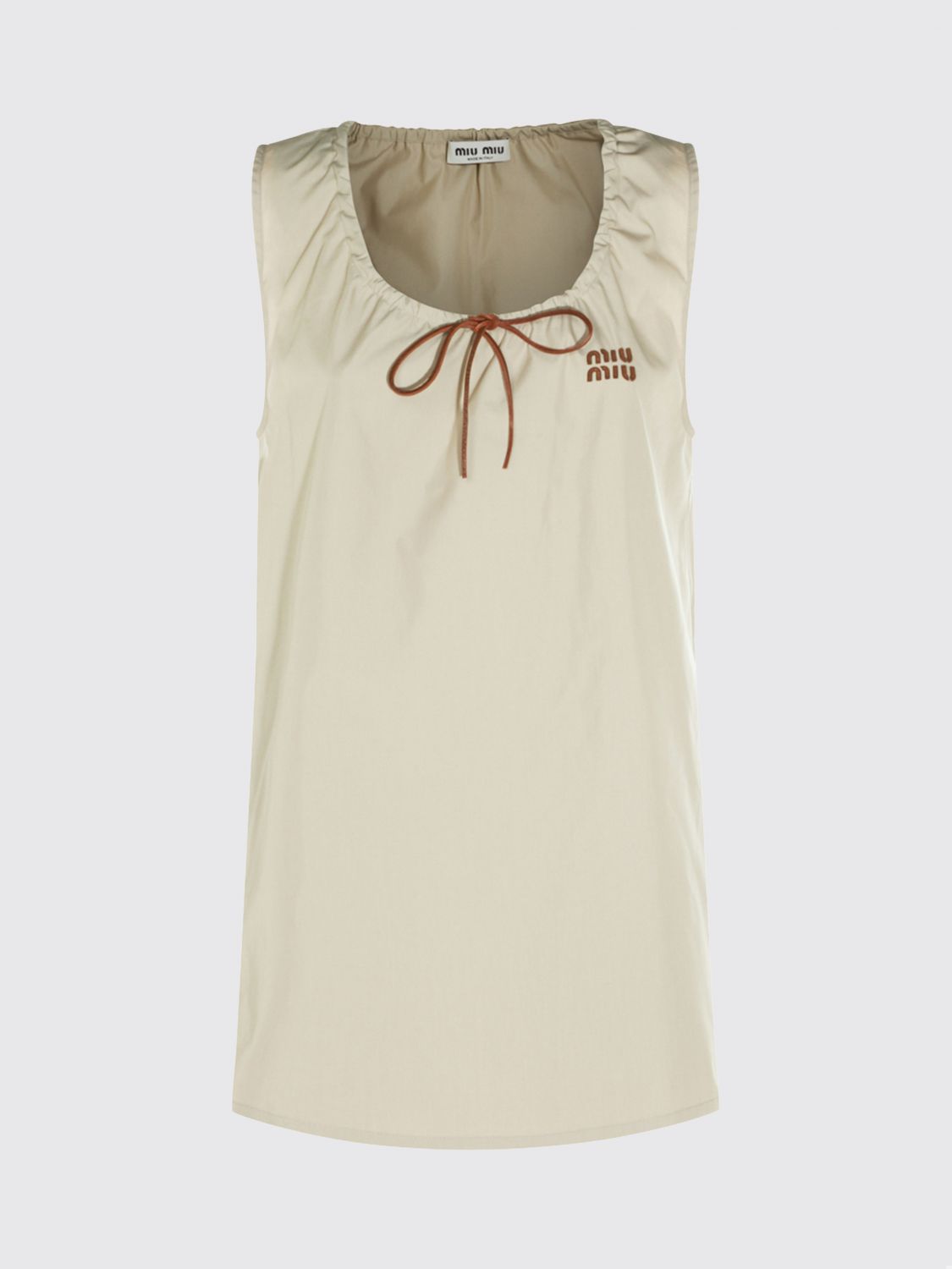 Miu Miu Dress Woman Cream MIU MIU