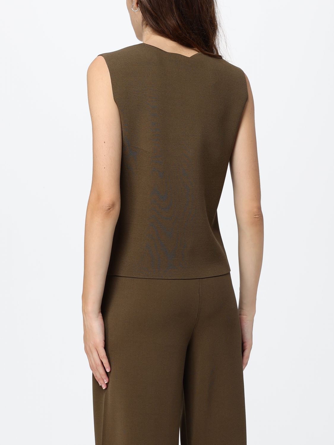 Max Mara Waistcoat Woman Green MAX MARA