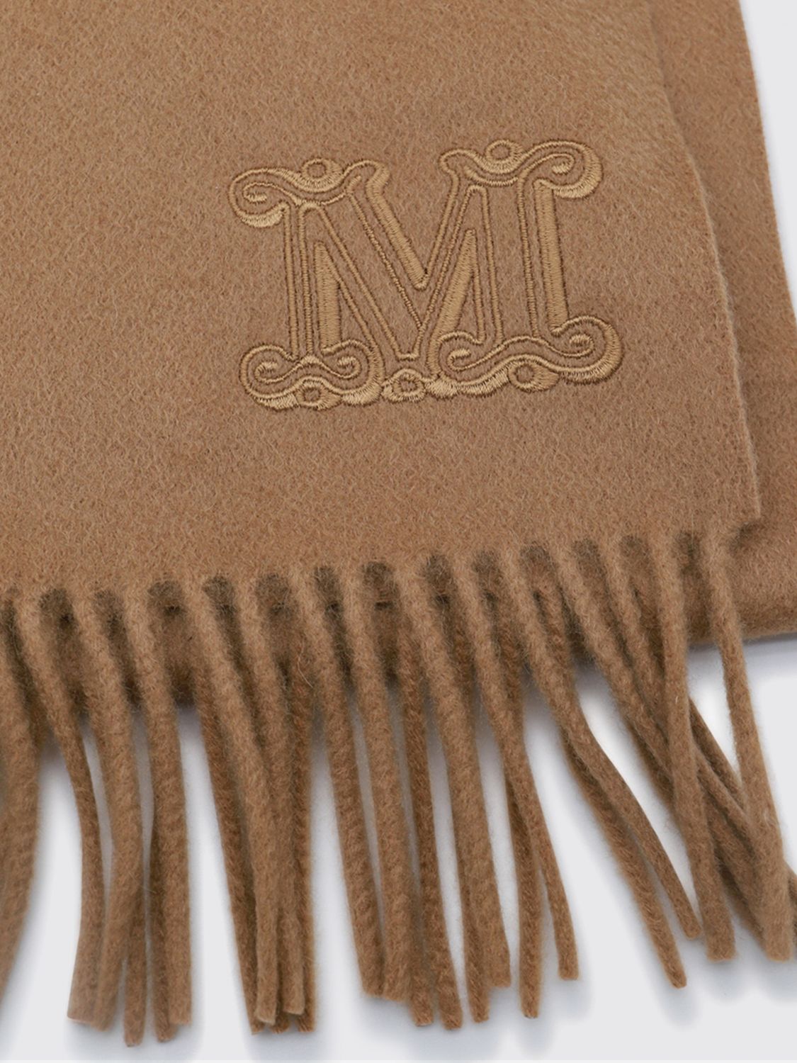 Max Mara Women Dalia Monogram Pure Cashmere Scarf Max Mara With Fringed Edges MAX MARA