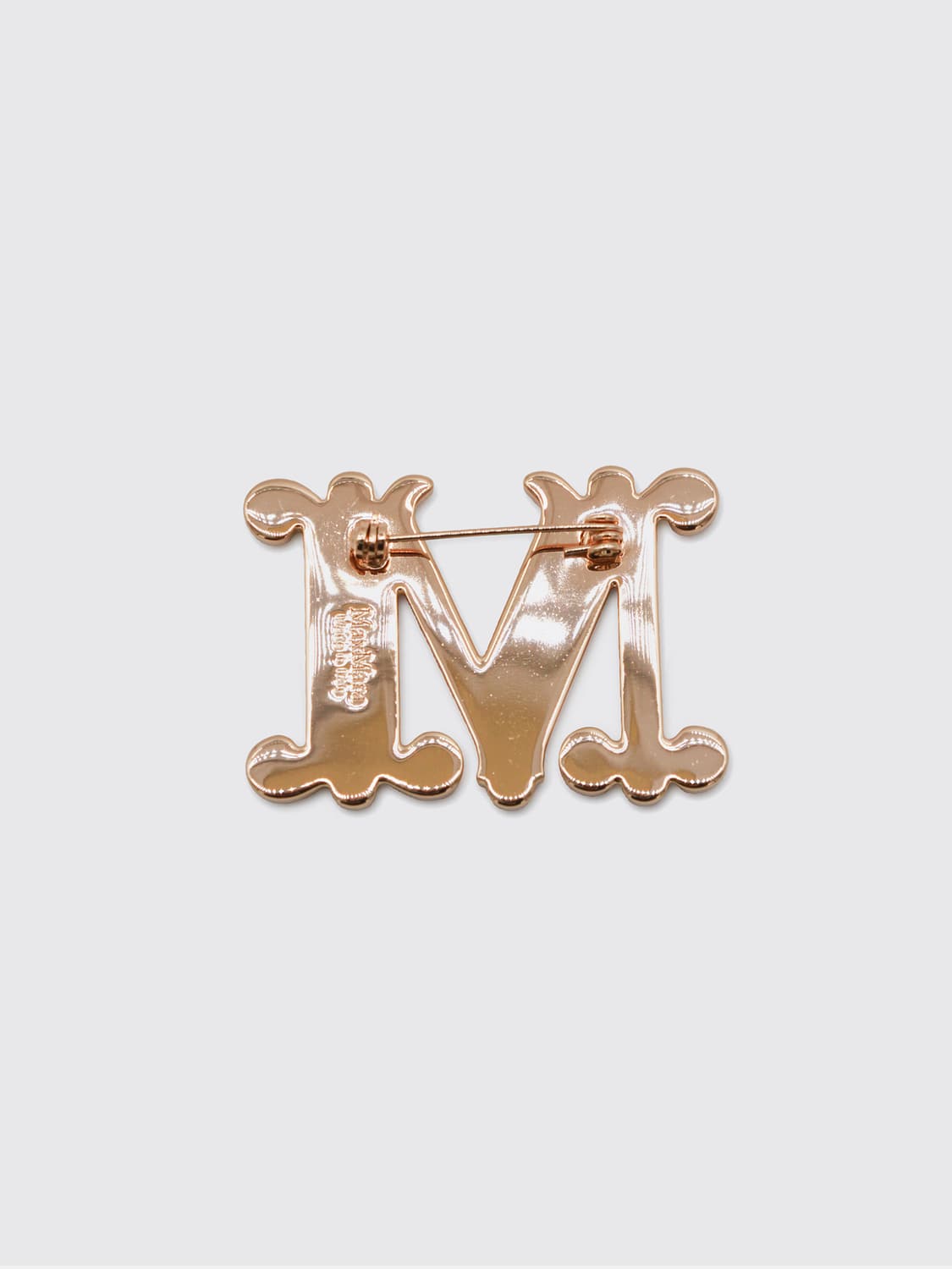 Max Mara Women Crystal-Embellished Monogramme Brooch Max Mara In Metal MAX MARA