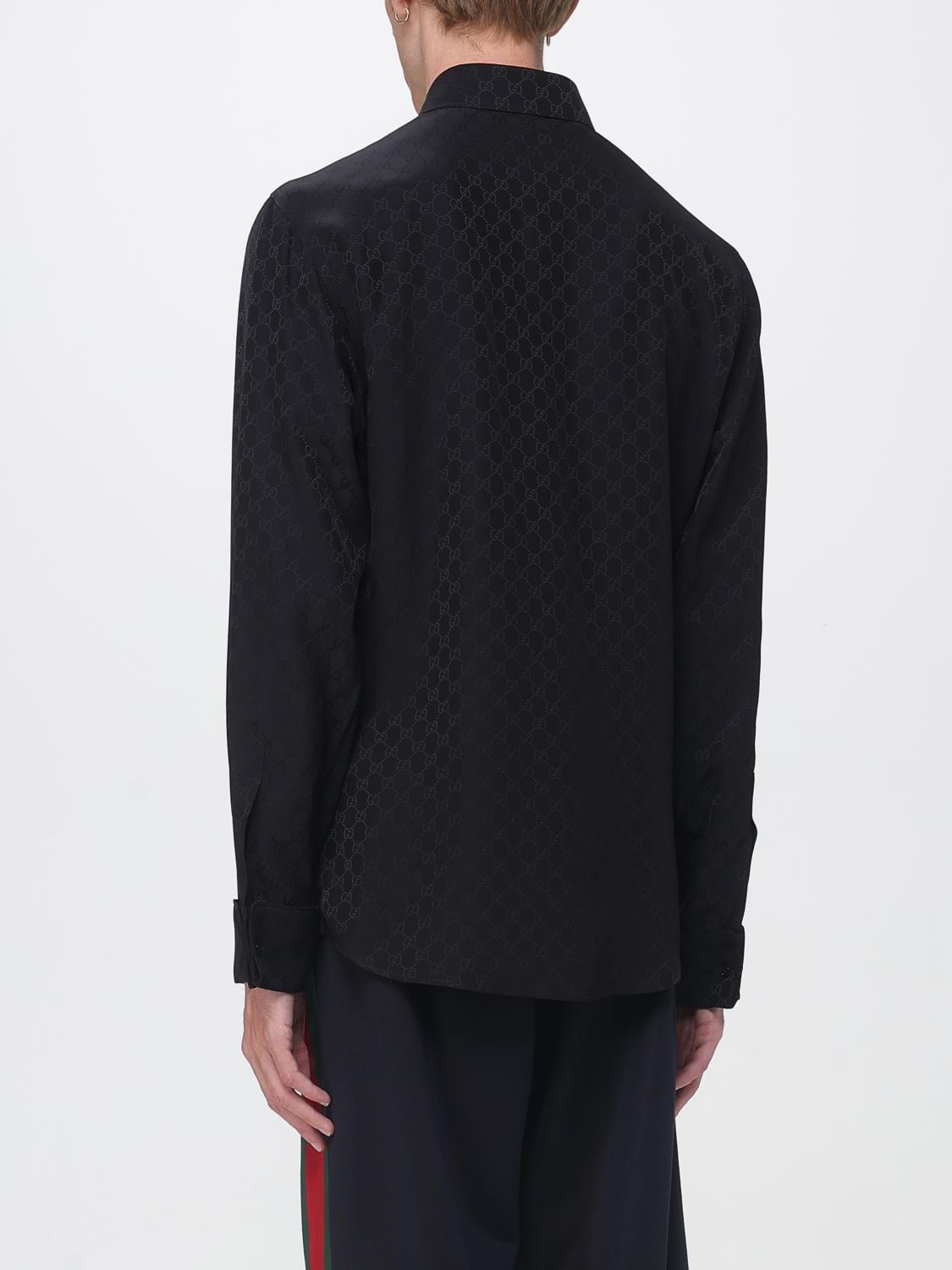 Gucci Men Gucci Classic Viscose Shirt With Tone-On-Tone Gg Monogram GUCCI