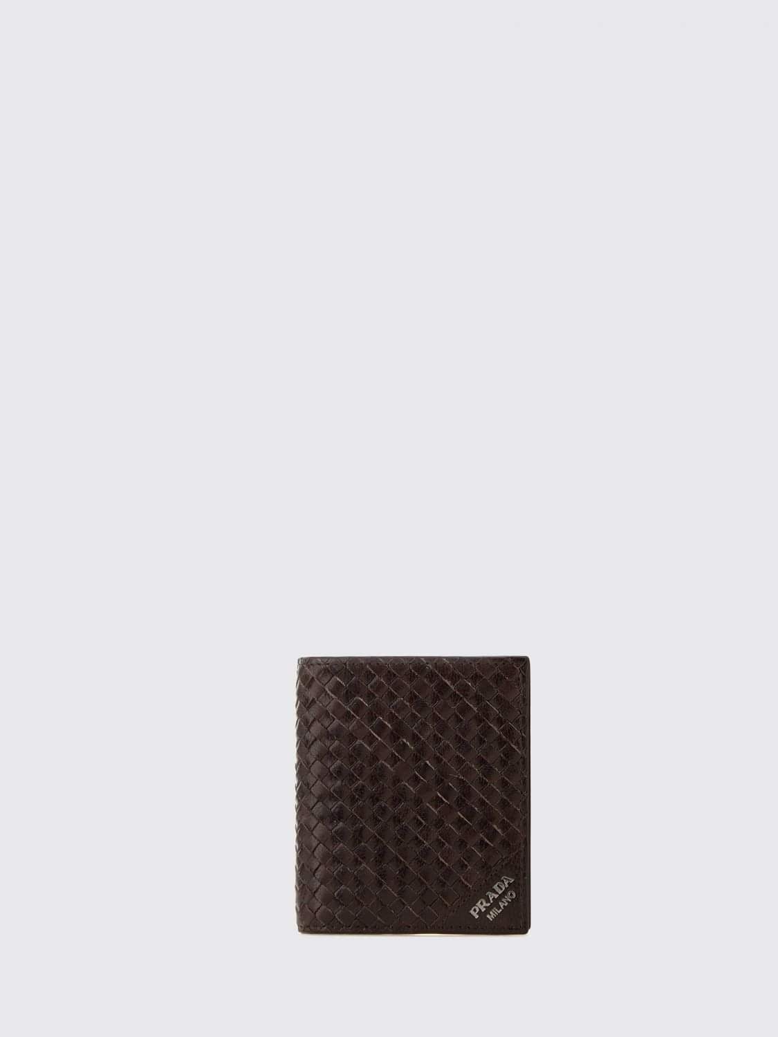 Prada Wallet Men Brown PRADA