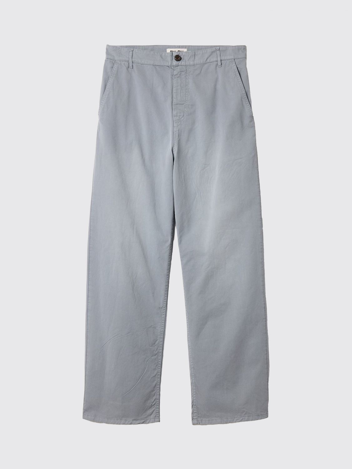 Miu Miu Pants Woman Grey MIU MIU