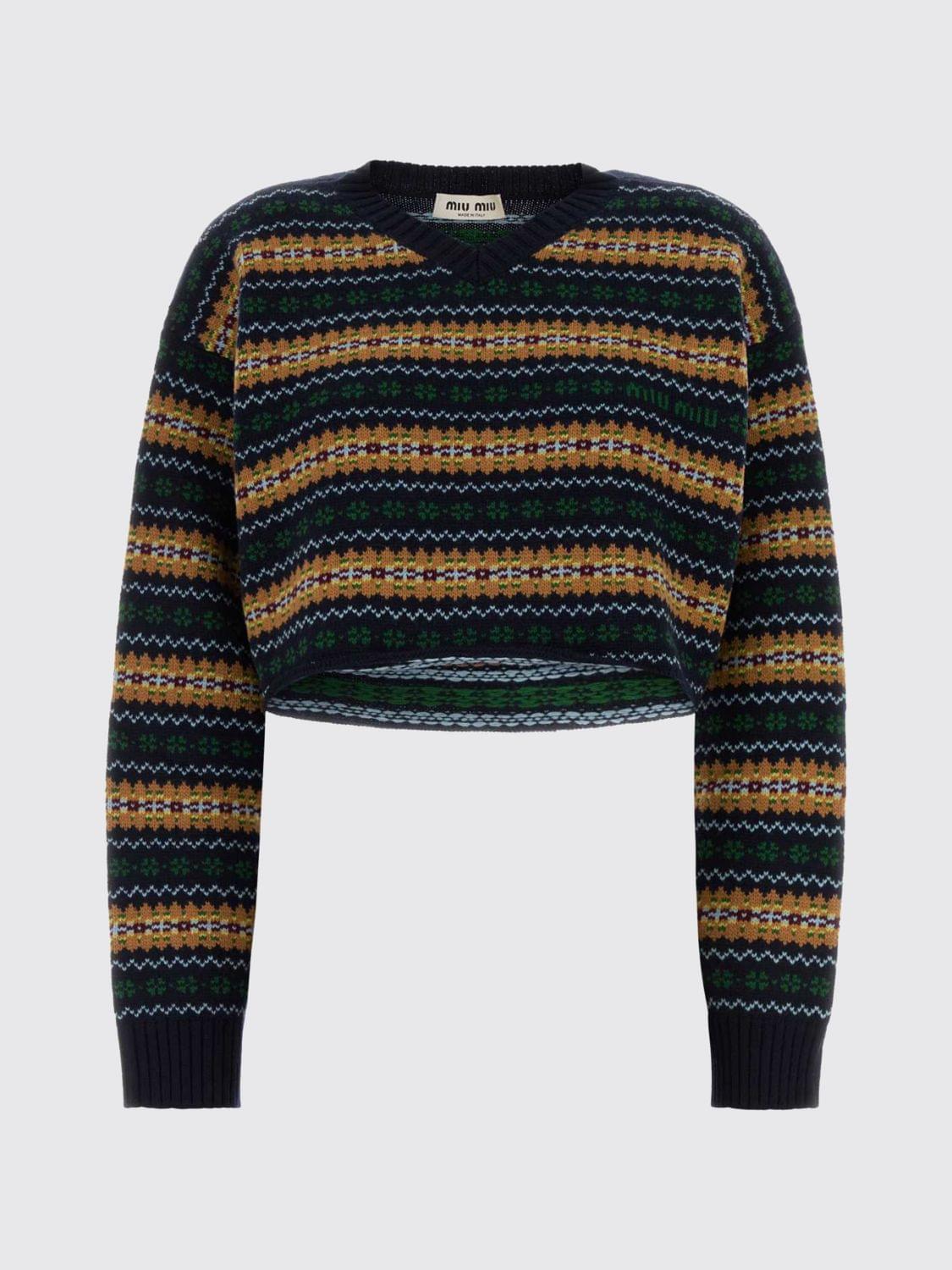 Miu Miu Sweater Woman Blue MIU MIU