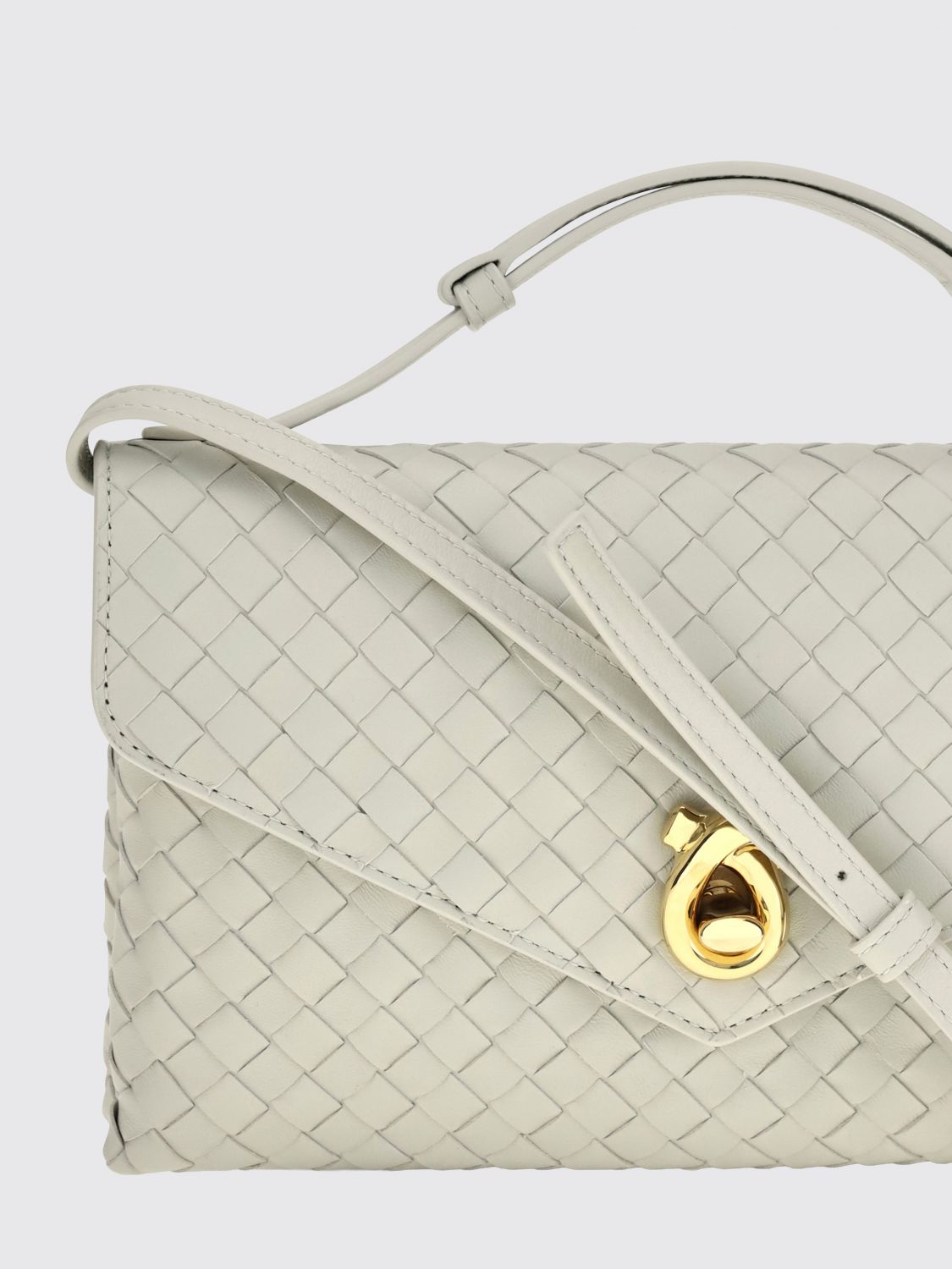 Bottega Veneta Women Bottega Veneta Small Knot Lock Intrecciato Leather Top Handle Bag BOTTEGA VENETA