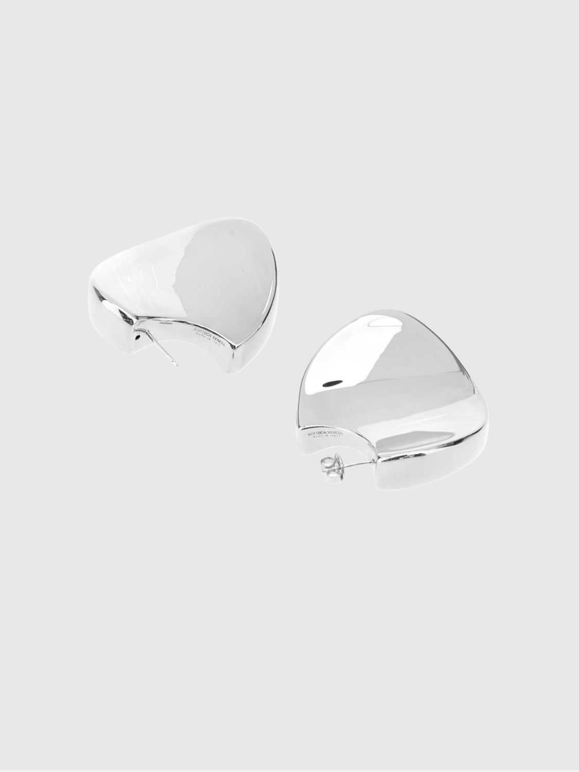 Bottega Veneta Women Bottega Veneta Disc Oval-Shaped Sterling Silver Dangle Earrings BOTTEGA VENETA