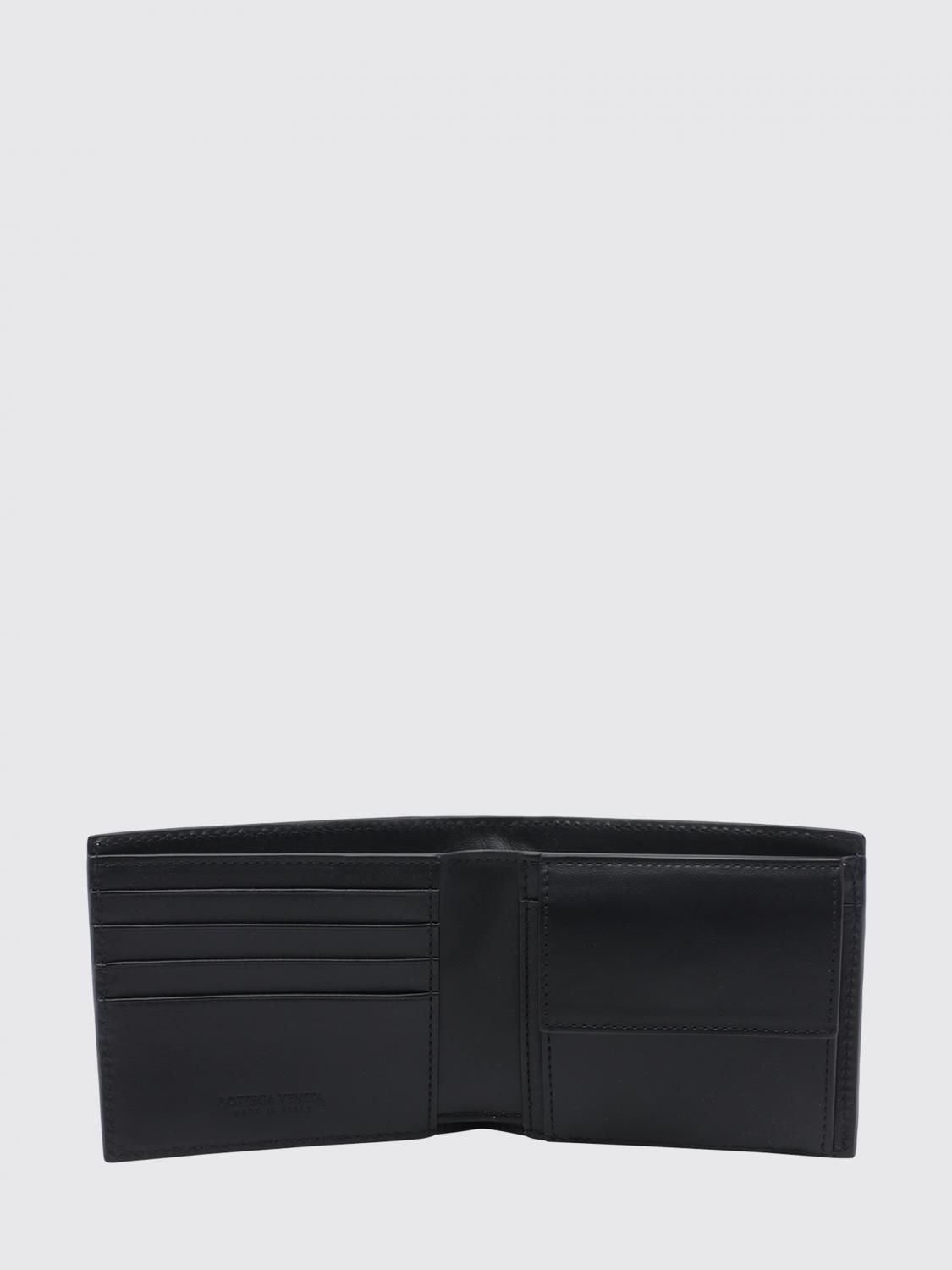Bottega Veneta Men Bottega Veneta Woven Calfskin Bifold Wallet With Coin Pocket BOTTEGA VENETA