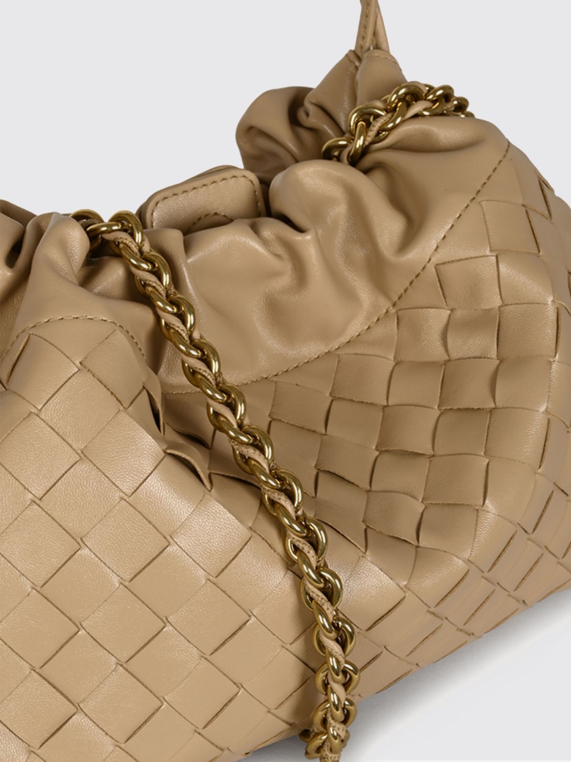 Bottega Veneta Women Bottega Veneta Dustbag Notte Woven Calfskin Leather Bucket Bag BOTTEGA VENETA