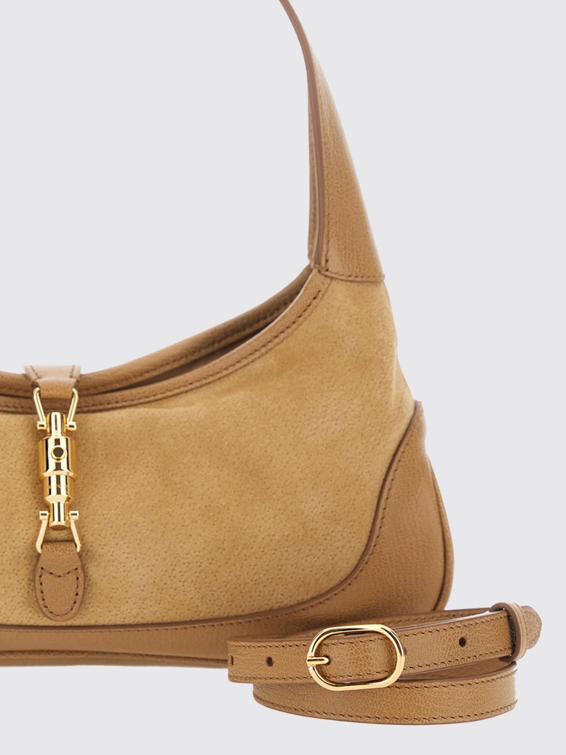 Gucci Women Jackie Slim Shoulder Bag Gucci In Grained Leather With Piston Lock GUCCI