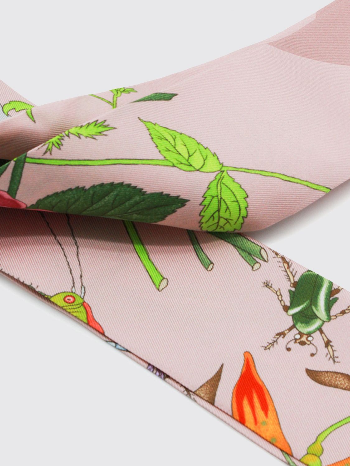 Gucci Women Floral Print Silk Bandeau Scarf Gucci With Logo GUCCI