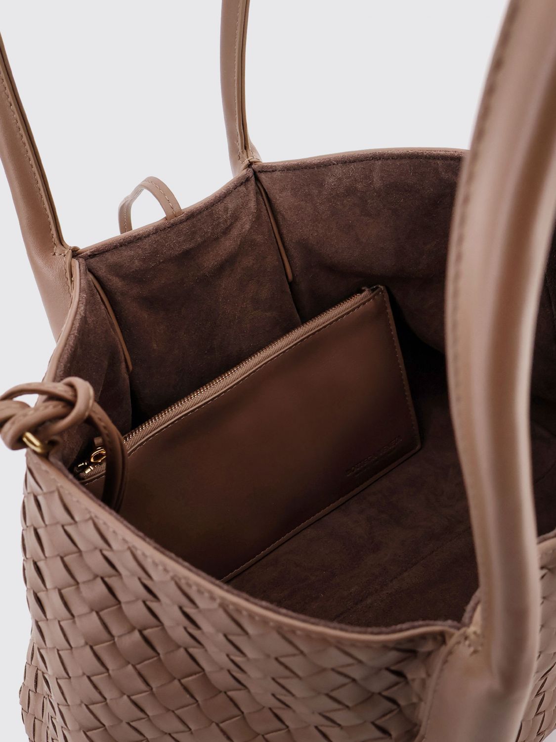 Bottega Veneta Women Bottega Veneta Pinacoteca Woven Calfskin Leather Shoulder Bag BOTTEGA VENETA