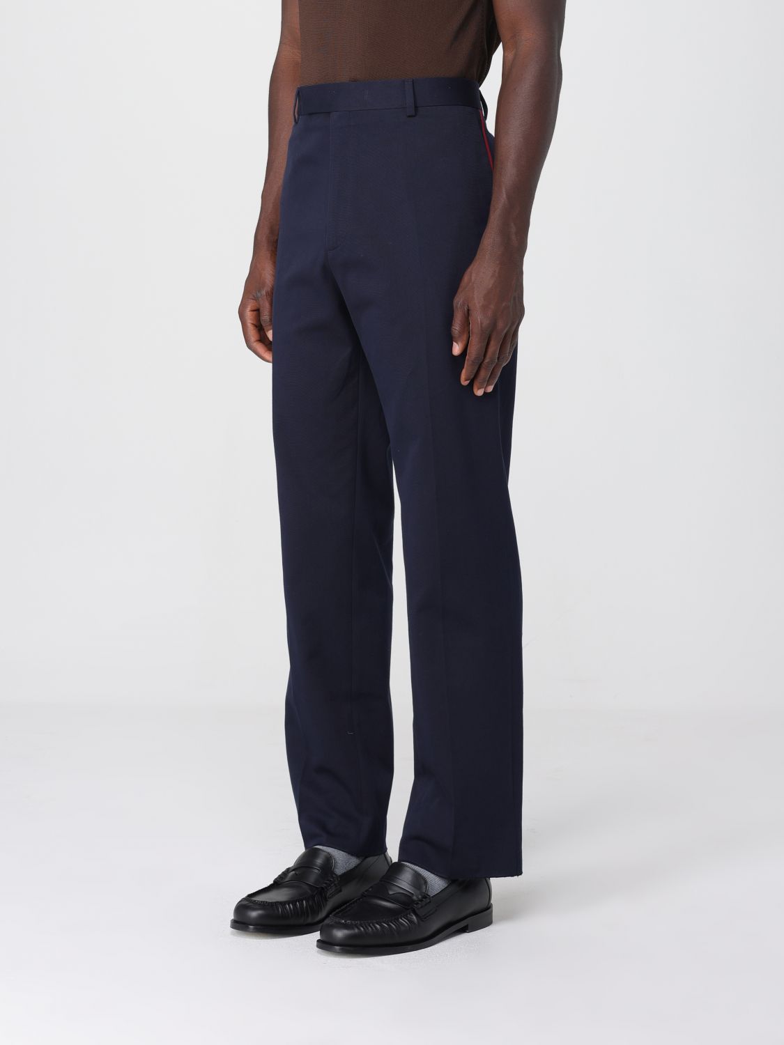 Gucci Men Gucci Slim Fit Cotton Twill Chino Trousers With Slash Pockets GUCCI