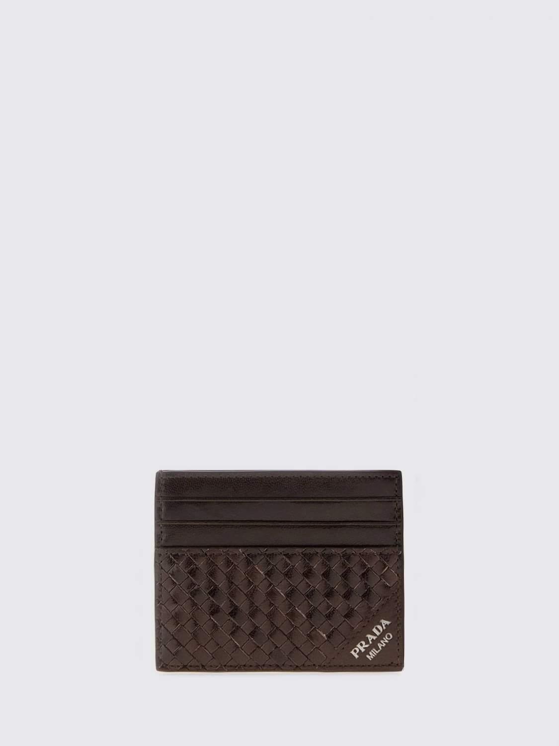 Prada Wallet Men Brown PRADA