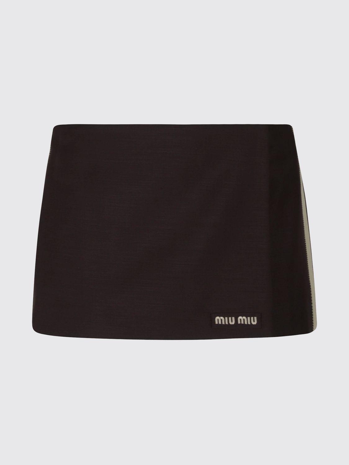 Miu Miu Skirt Woman Cocoa MIU MIU