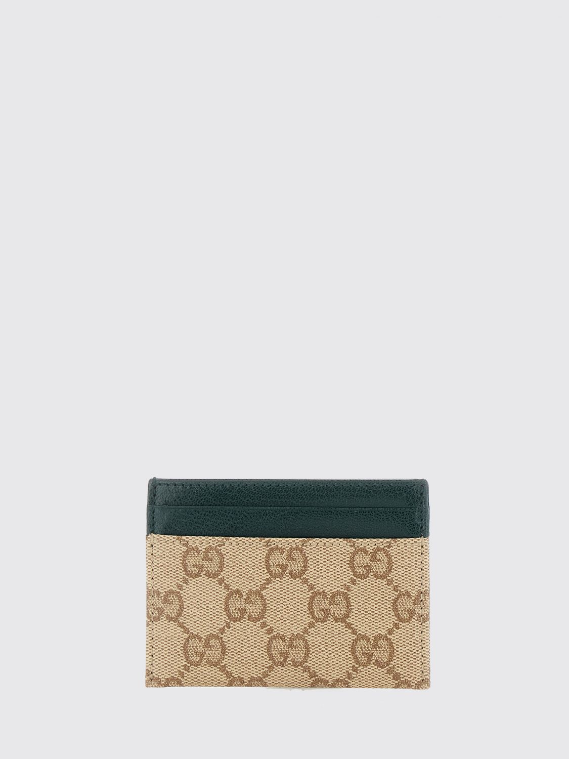 Gucci Men Gucci Gg Supreme Canvas Card Holder With Monogram And Leather Details GUCCI