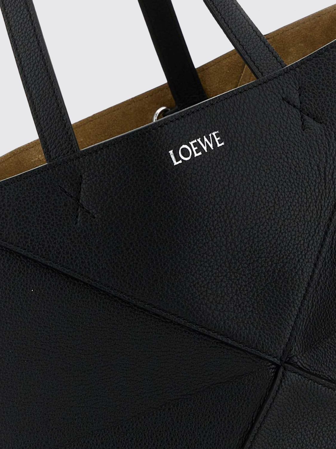 Loewe Women Loewe Puzzle Fold Medium Calfskin Leather Tote Bag With Double Handle LOEWE